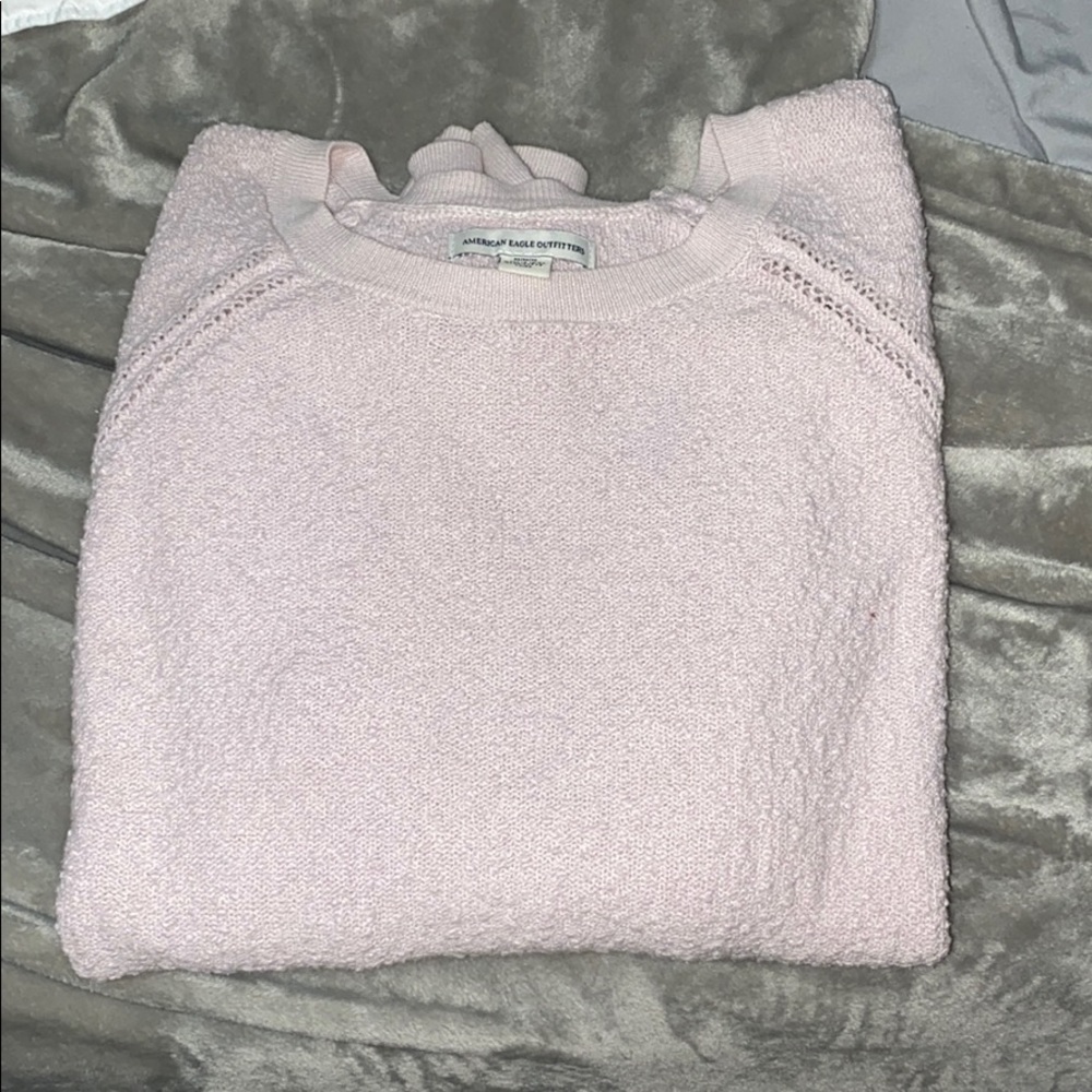 Fuzzy Knit American Eagle Crew